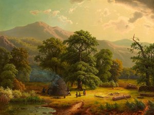 The Charcoal Burners by Carl Ludwig Scheins